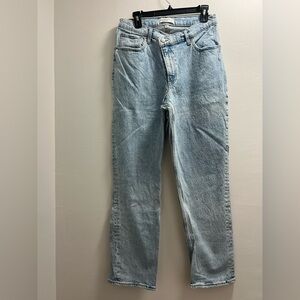 A+F The 90s Straight Ultra High Rise Curve Love Jeans